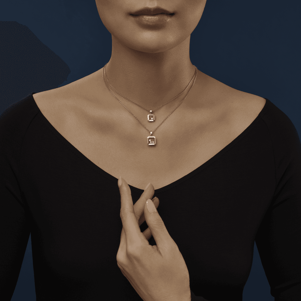Chopard Happy Diamonds Icons Square collier roodgoud met diamant - 79A114-5001 - #5
