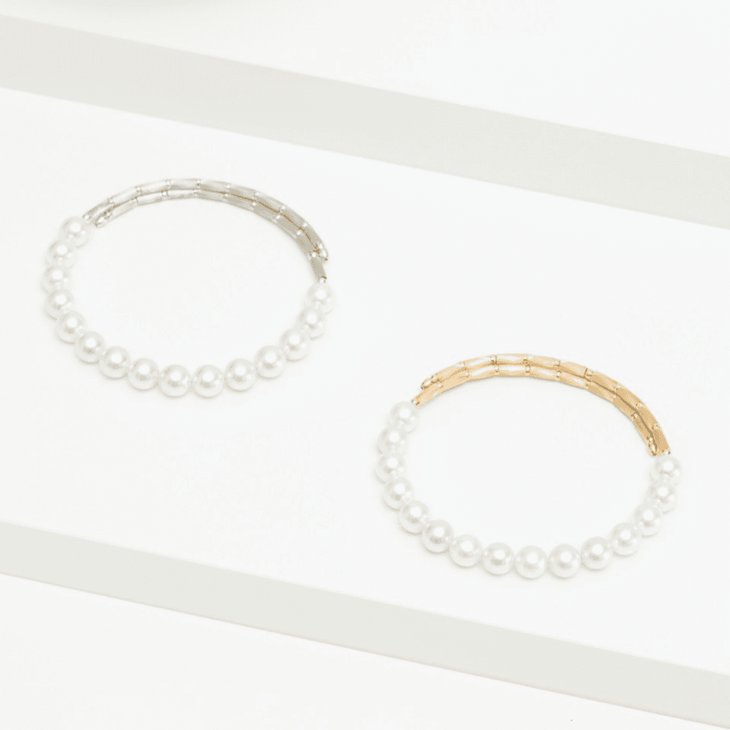 Yana Nesper Silk Magnet armband geelgoud met parel - SM3 - #4
