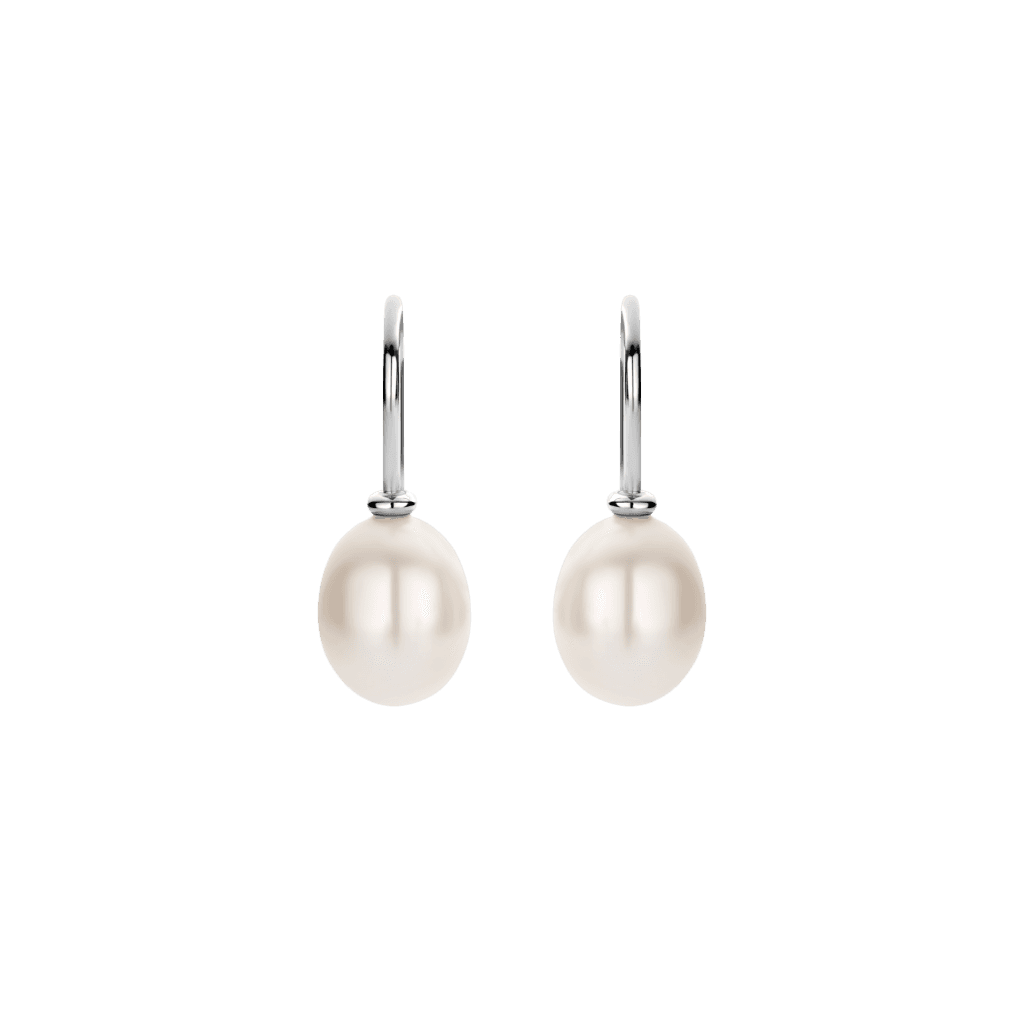 Schaap en Citroen Pearls oorsieraad witgoud met parel - #1