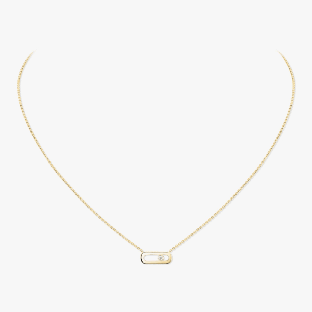 Messika Move Uno collier geelgoud met diamant - 14613-YG - #3