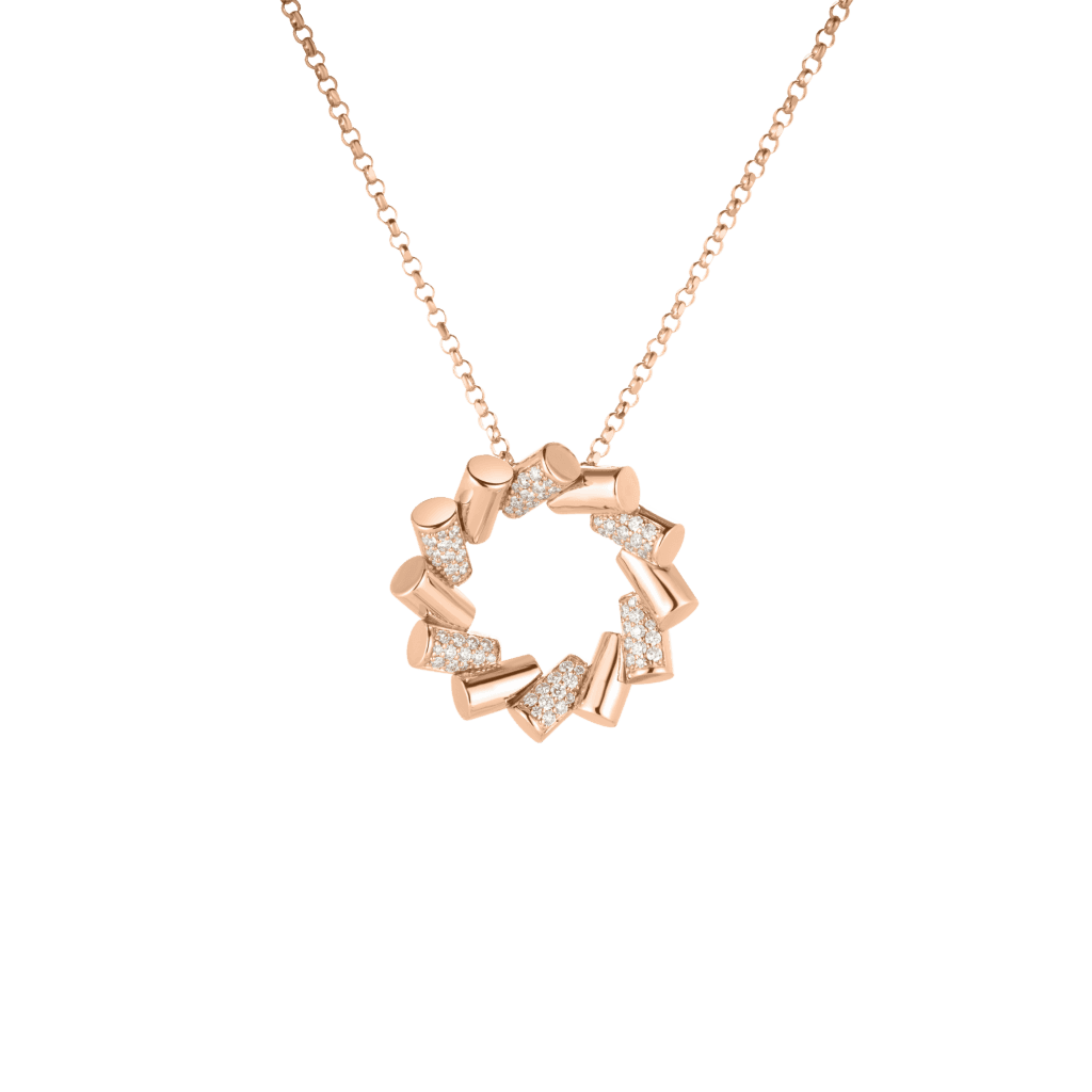 Roberto Coin Domino collier roodgoud met diamant - ADR888CL2309 - #1