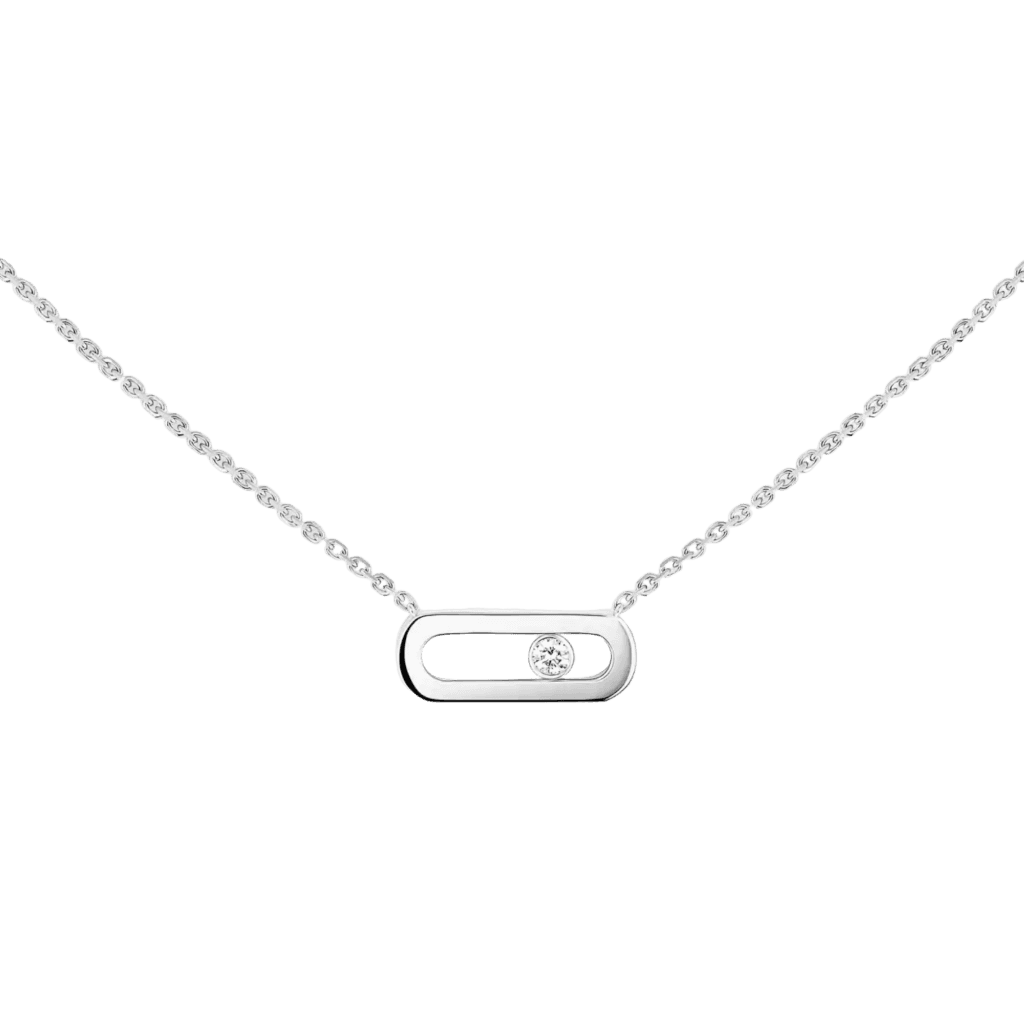 Messika Move Uno collier witgoud met diamant - 14613-WG - #1