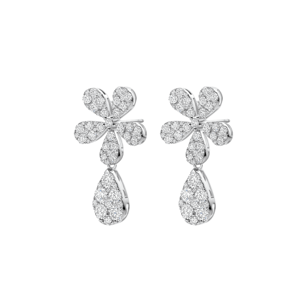 Schaap en Citroen Diamonds oorsieraad witgoud - #1