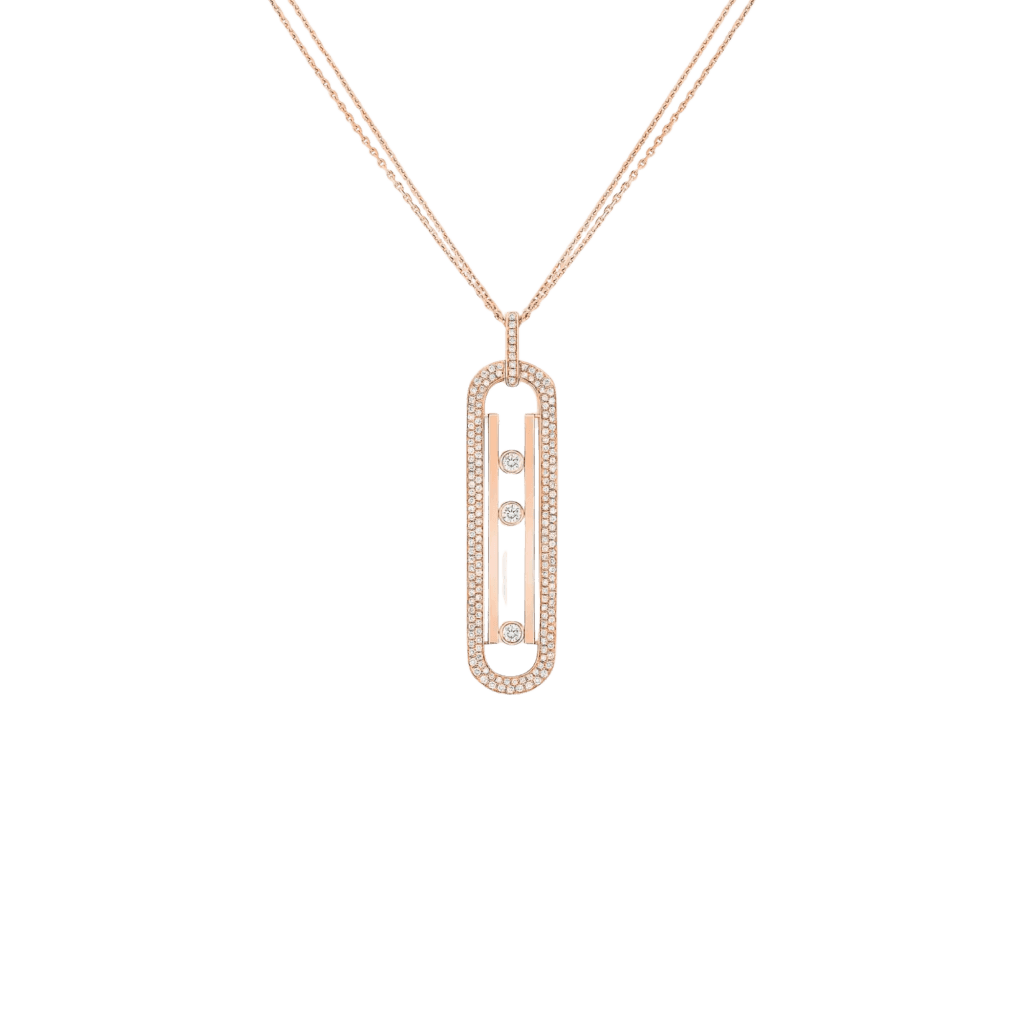 Messika Move 10th collier roodgoud met diamant - 7228-PG - #2