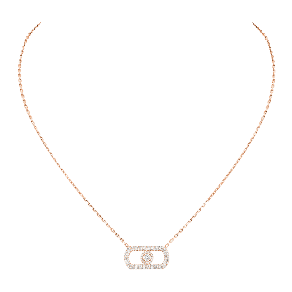 Messika So Move collier roodgoud met diamant - 12945-PG - #3
