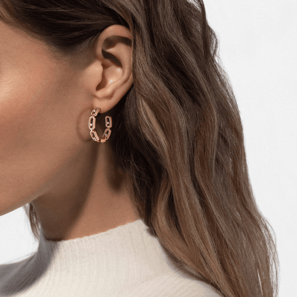 Messika Move Link oorsieraad geelgoud met diamant - 12716-YG - #3