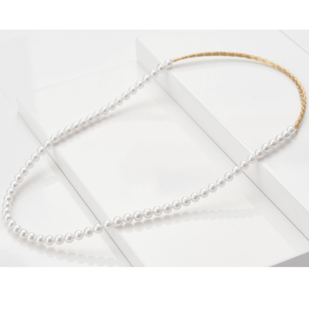 Yana Nesper Silk Magnet collier geelgoud met parel - SM18 - #3