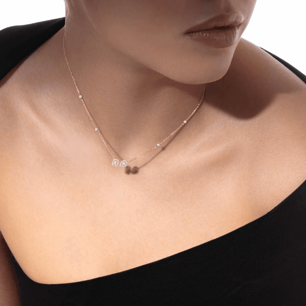 Messika My Twin collier geelgoud met diamant - 14534-YG - #2