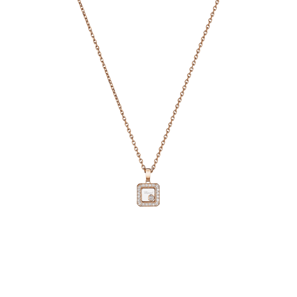 Chopard Happy Diamonds Icons Square collier roodgoud met diamant - 79A115-5201 - #1