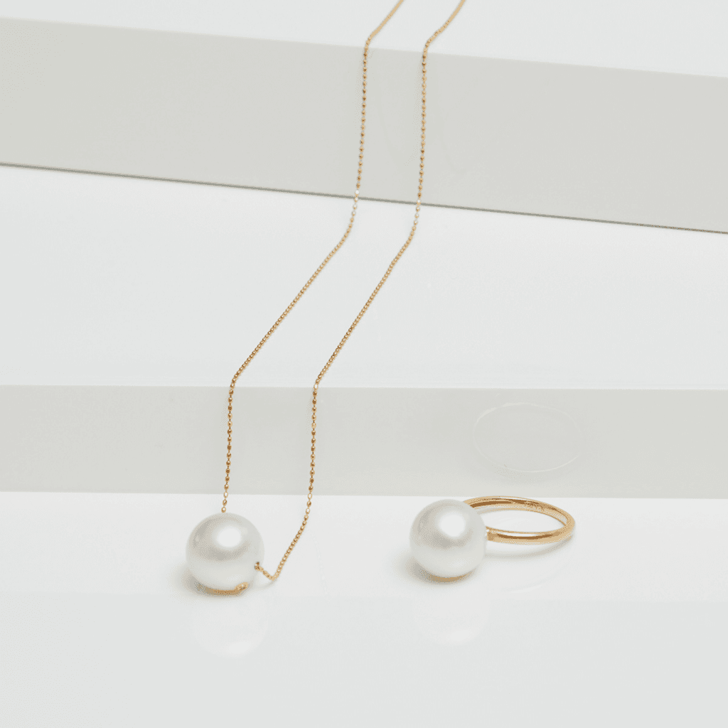 Yana Nesper Bubbles collier geelgoud met parel - FC118-7 - #4