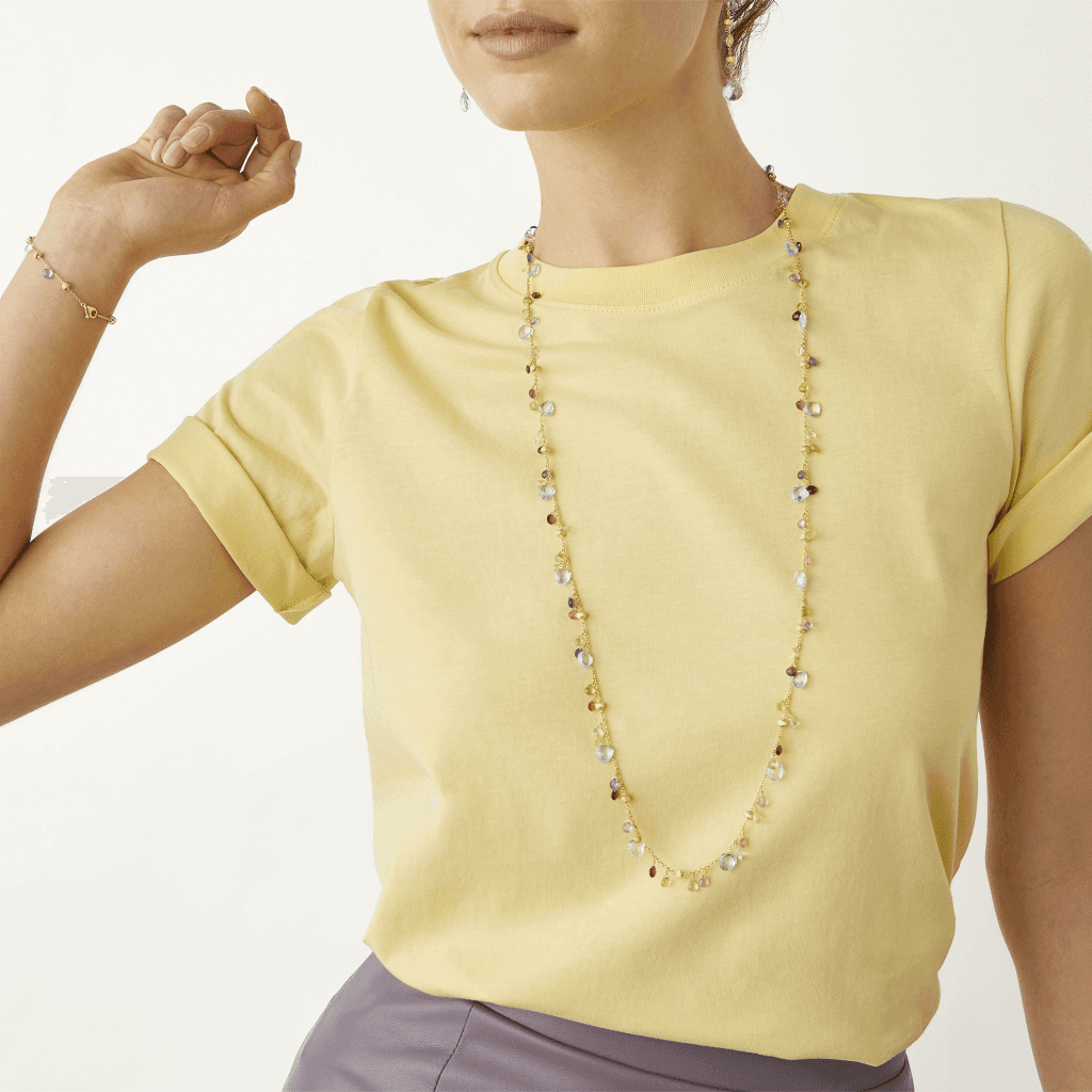 Marco Bicego Paradise collier geelgoud met diversen kleurstenen - CB2585-MIX01T - #2
