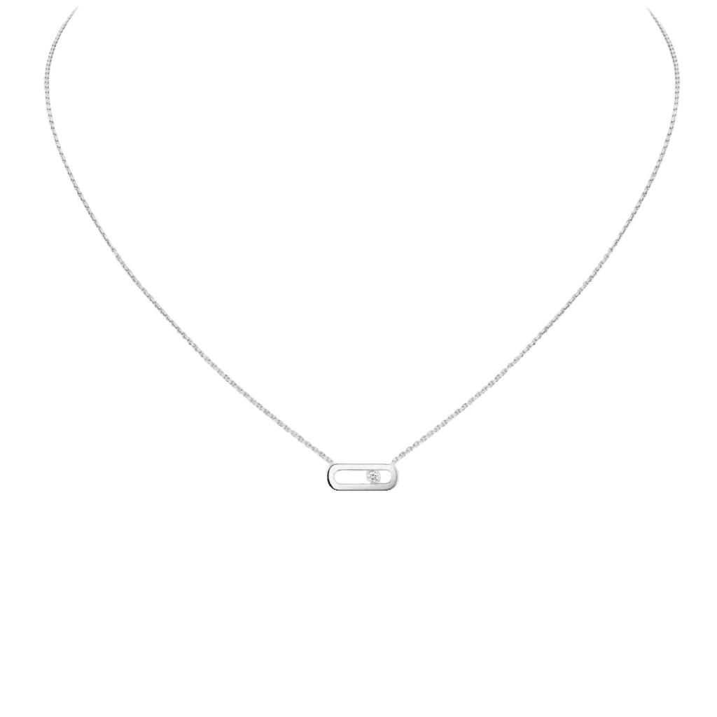 Messika Move Uno collier witgoud met diamant - 14613-WG - #2