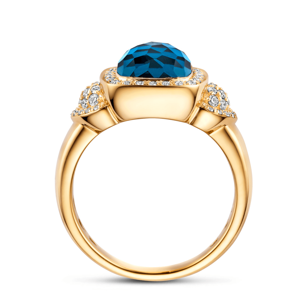 Tirisi Jewelry Milano Tre ring geelgoud met chalcedoon - TR9819LBT - #3