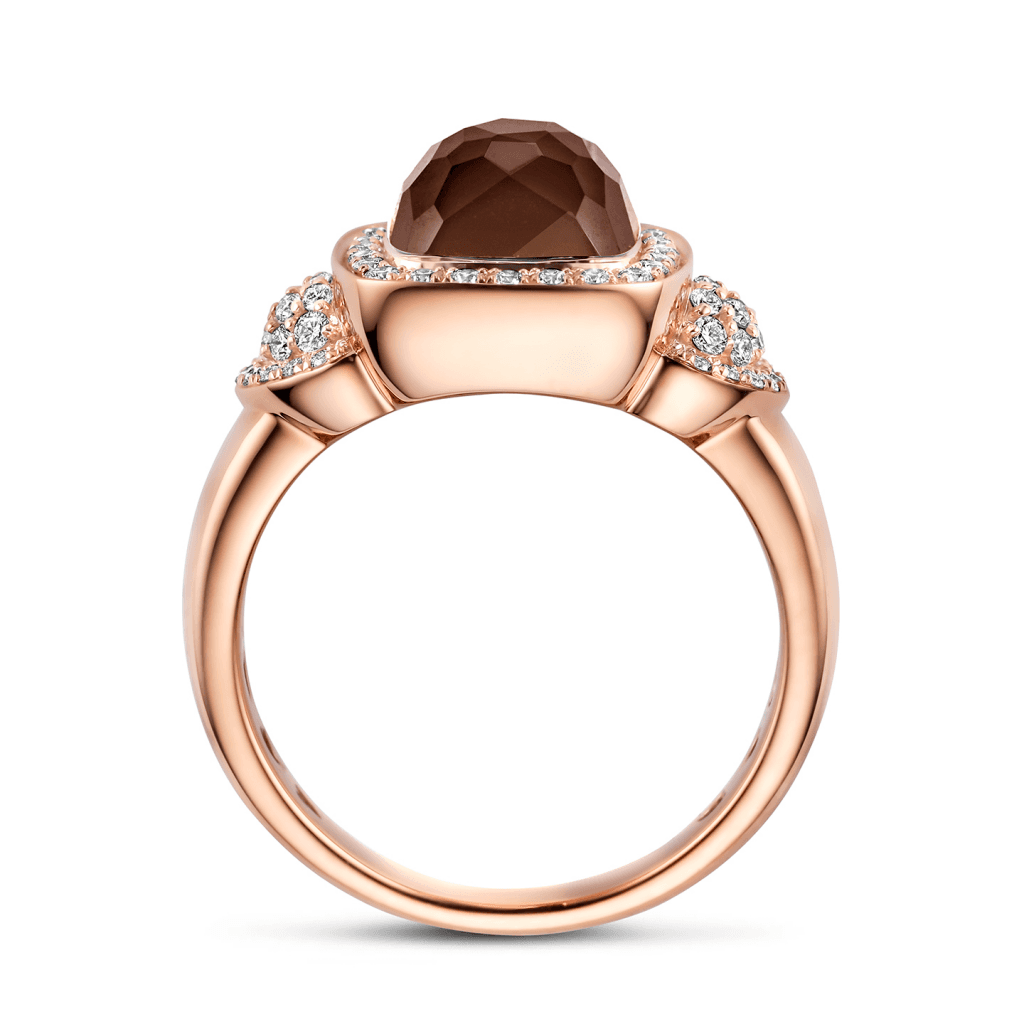Tirisi Jewelry Milano Tre ring roodgoud met kwarts - TR9819SQP - #3