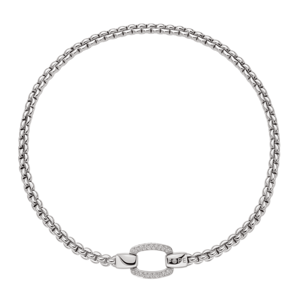 FOPE Eka collier witgoud met diamant - 08F10CX_PB_B_XBX_038 - #1