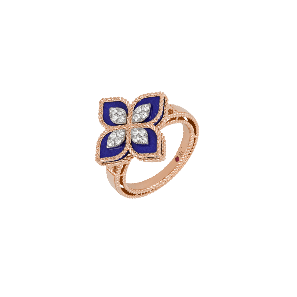 Roberto Coin Princess Flower ring roodgoud met lapis lazuli - ADV888RI1837_04 - #1