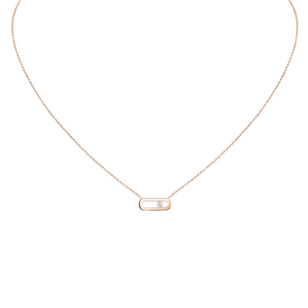 Messika Move Uno collier roodgoud met diamant - 14613-PG - #1