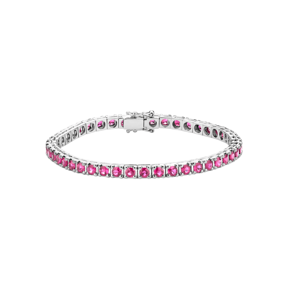 Schaap en Citroen Colours armband witgoud met robijn - #1
