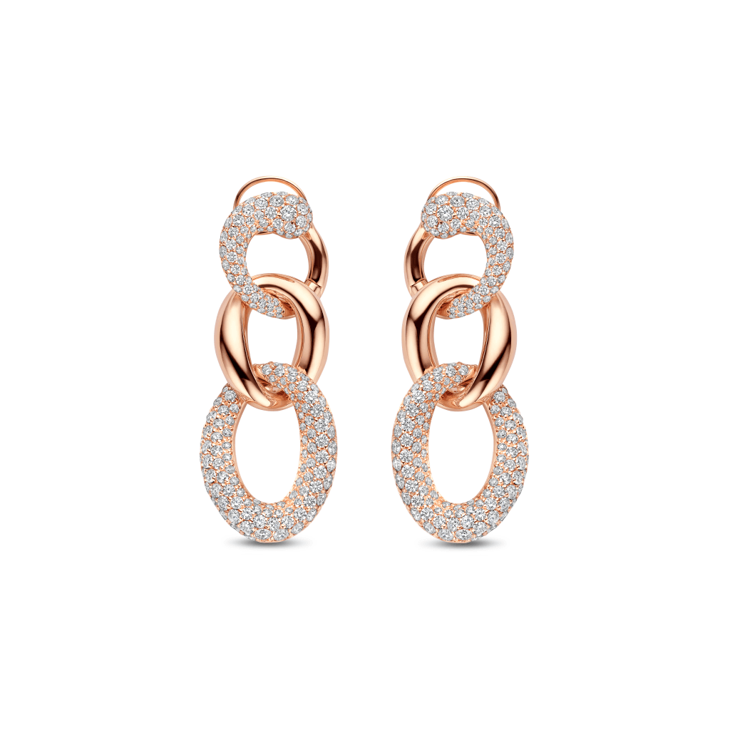 Schaap en Citroen Diamonds oorsieraad roodgoud met diamant - #2