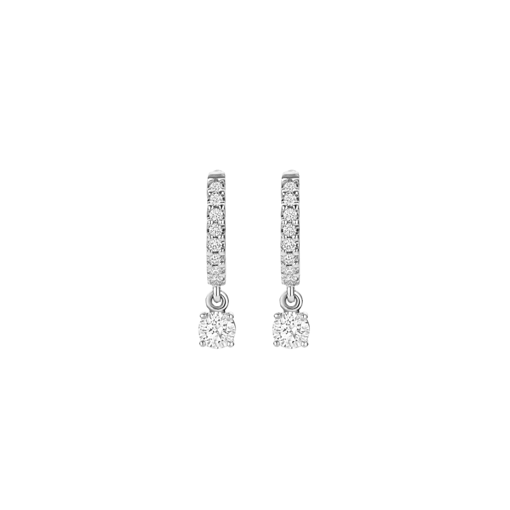 Schaap en Citroen Diamonds oorsieraad witgoud met diamant - #1