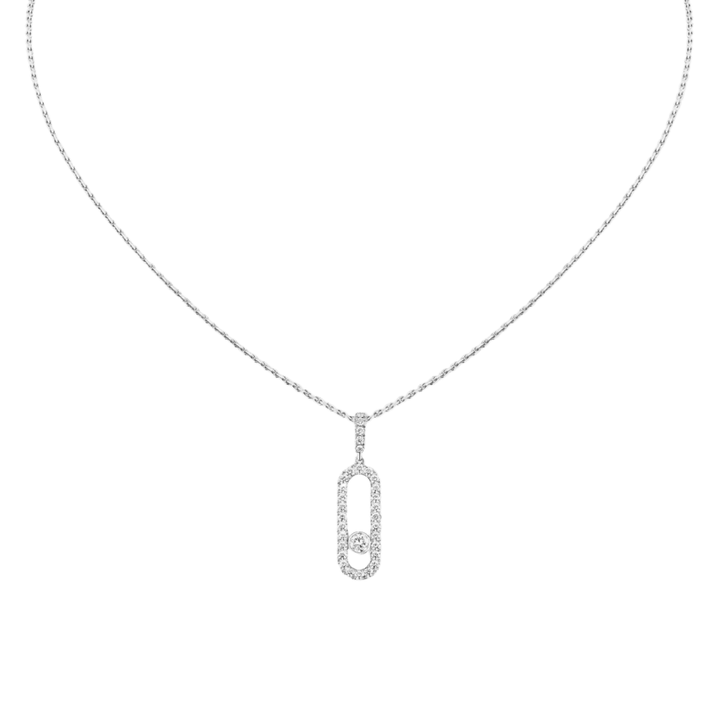 Messika Move Uno collier witgoud met diamant - 12058-WG - #1