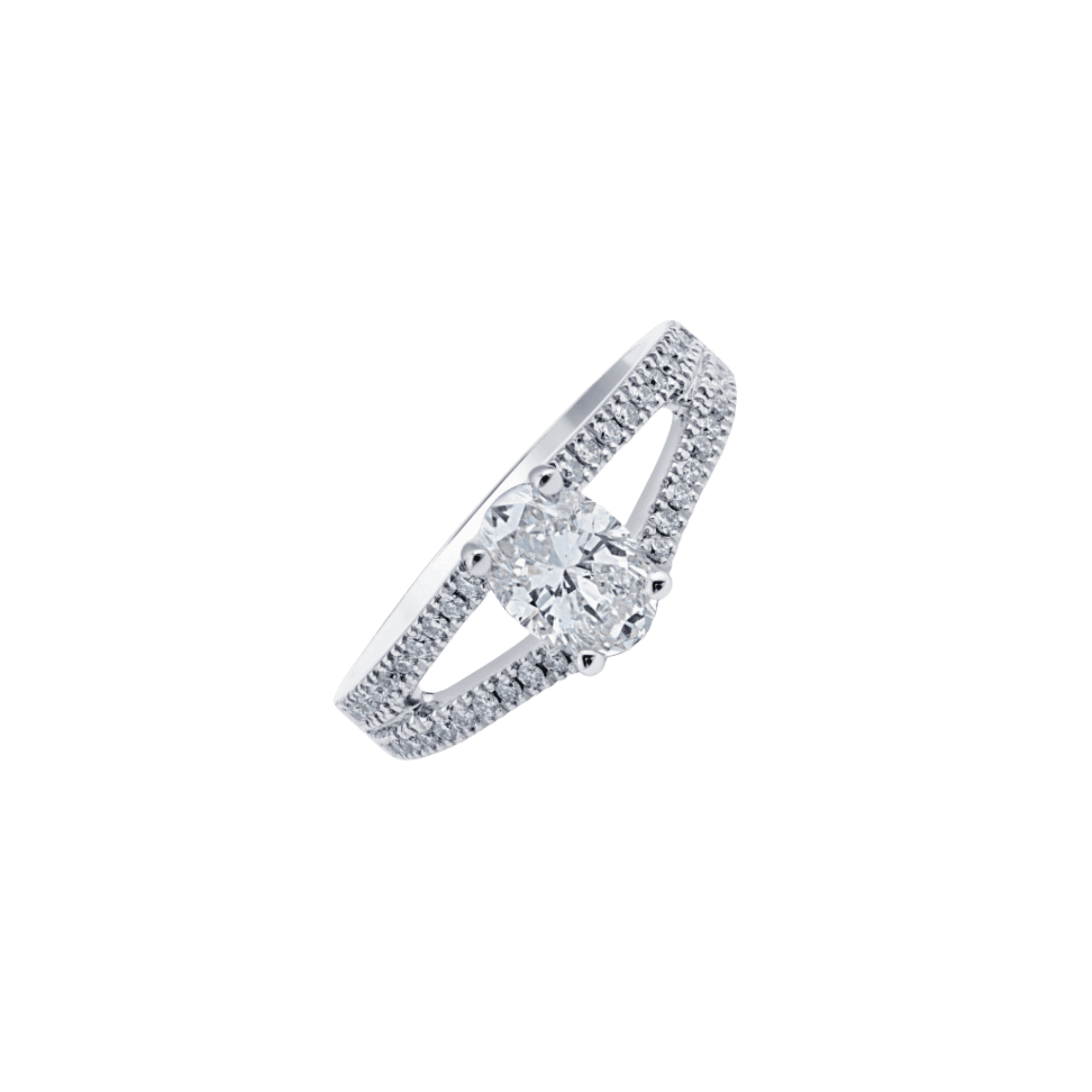 Royal Asscher Mariana ring witgoud met diamant - R.19055.RAOV.WG.3 HRD - #4