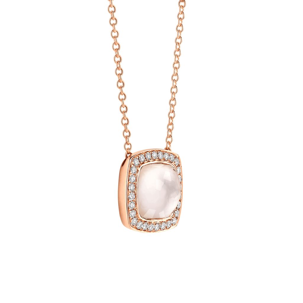 Tirisi Jewelry Milano Tre collier roodgoud met diamant - TP9186WQP - #4
