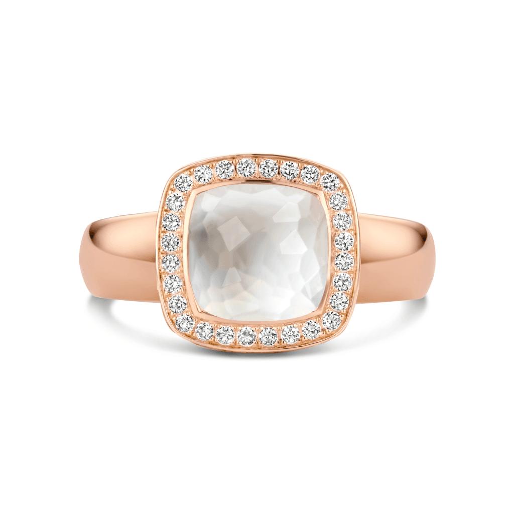 Tirisi Jewelry Milano Tre ring roodgoud met diamant - TR9697WQP - #4