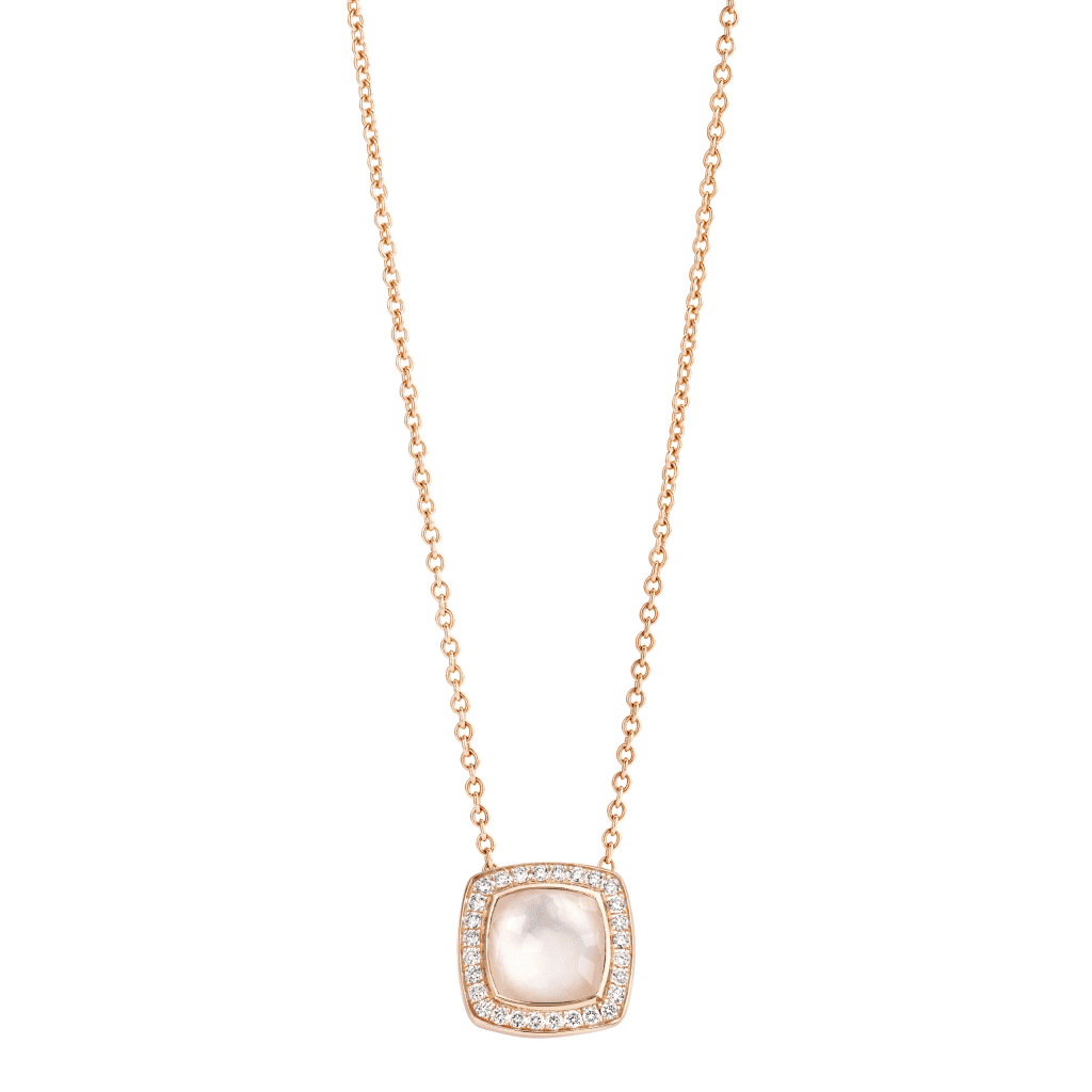 Tirisi Jewelry Milano Tre collier roodgoud met diamant - TP9186WQP - #2