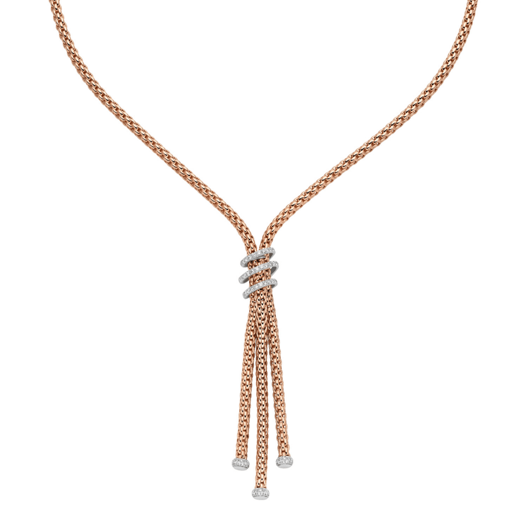 FOPE Prima Aura collier roodgoud met diamant - 75108CX_PB_R_BBX_045 - #1