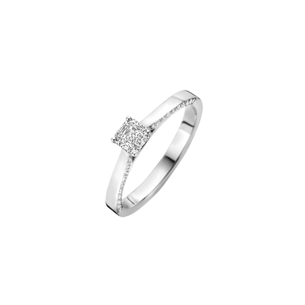 Royal Asscher Lucie ring witgoud met diamant - R.131.RAC.WG.23 HRD - #1