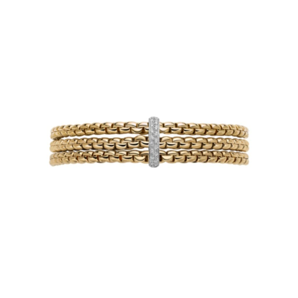 FOPE Eka Maori armband geelgoud met diamant - 75601BX_BB_G_XBX_00M - #1