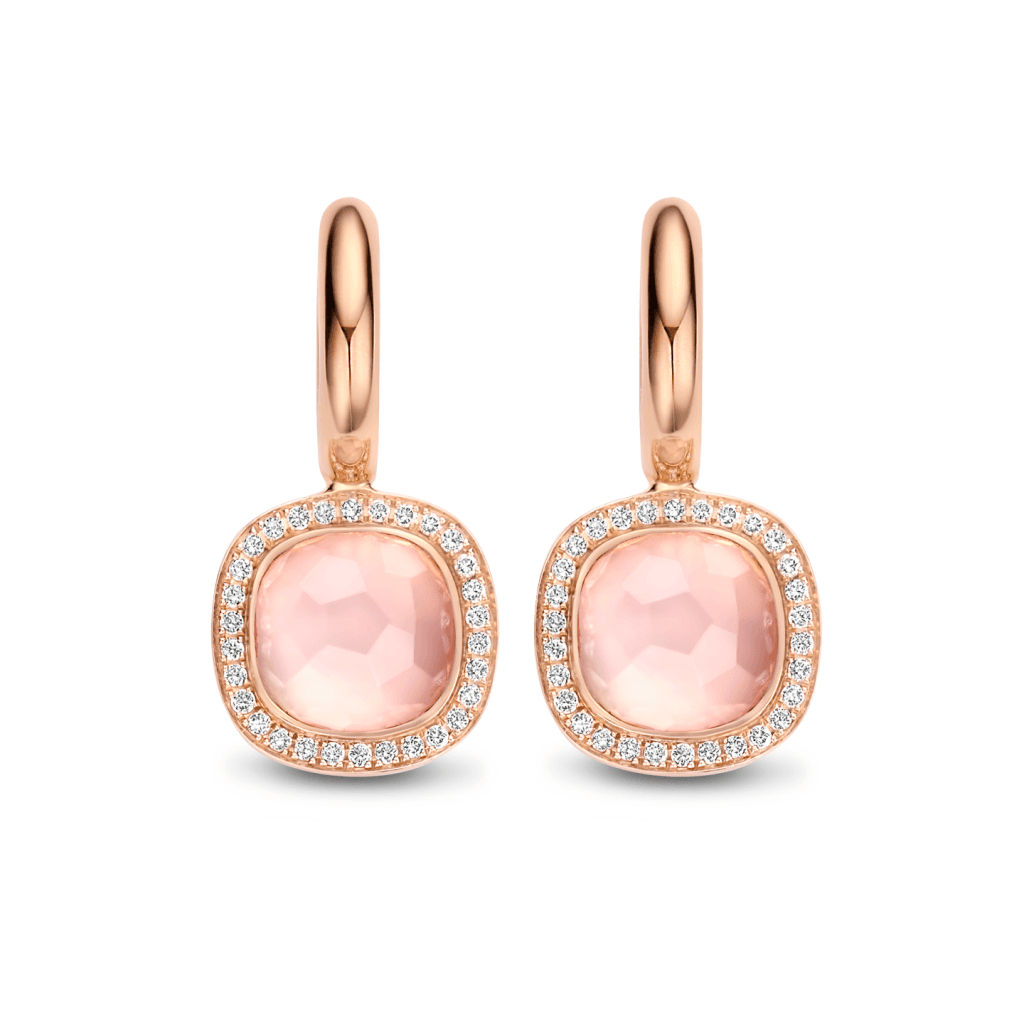 Tirisi Jewelry Milano Due oorsieraad roodgoud met diamant - TE9217PQP - #1