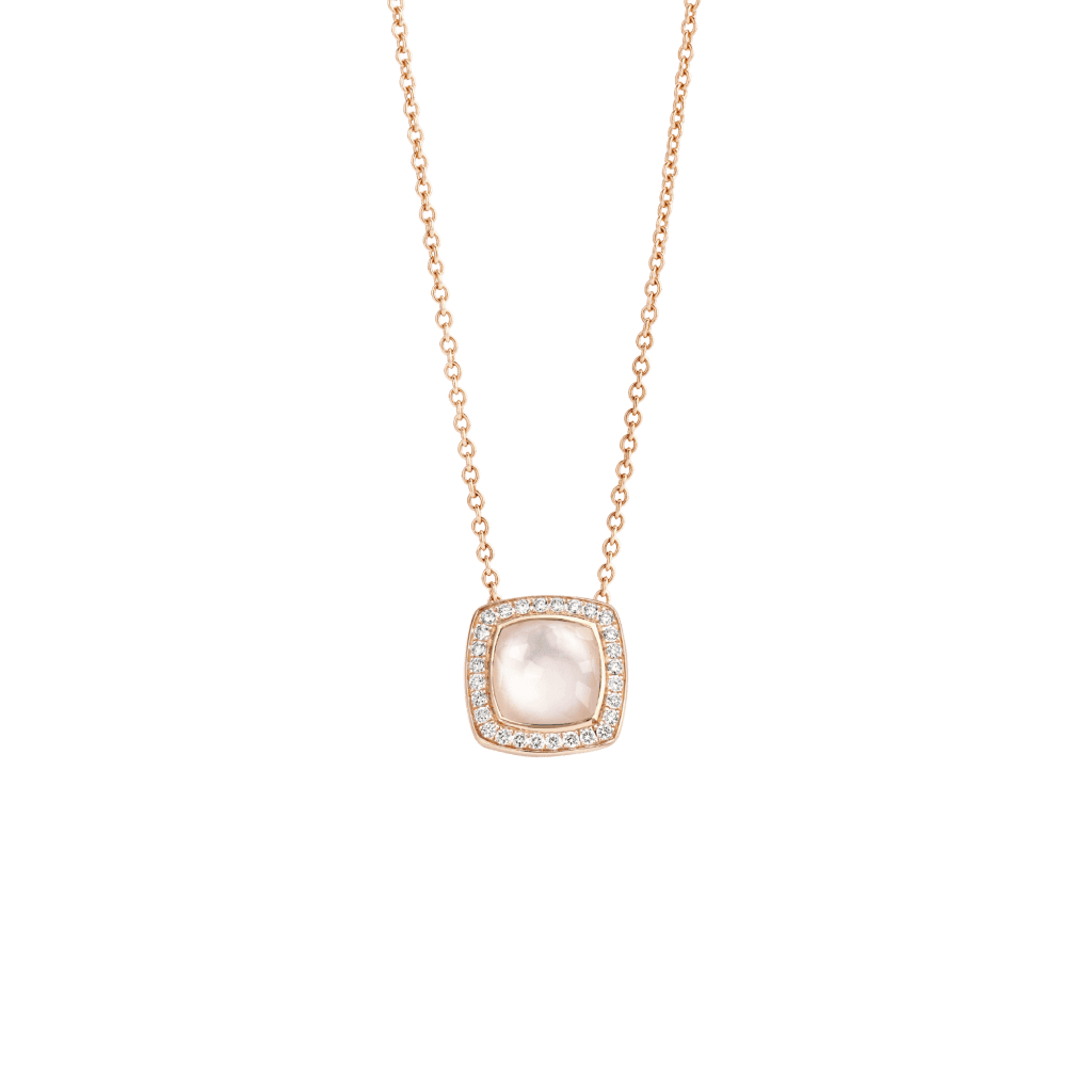 Tirisi Jewelry Milano Tre collier roodgoud met diamant - TP9186WQP - #1