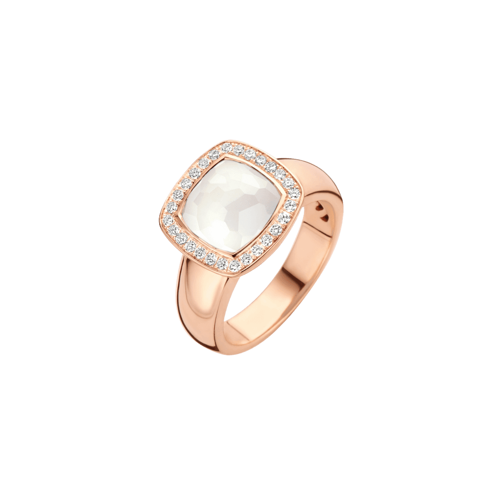 Tirisi Jewelry Milano Tre ring roodgoud met diamant - TR9697WQP - #1