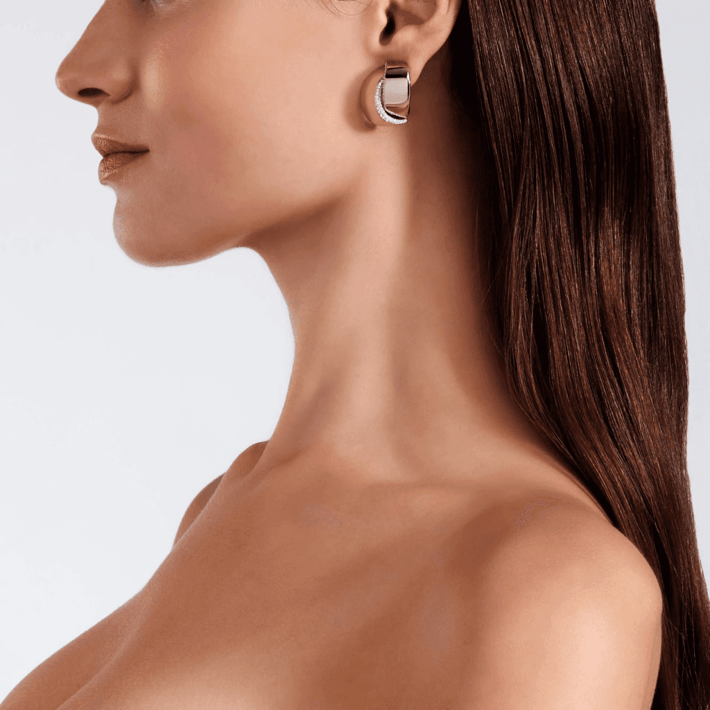 Vhernier Abbraccio oorsieraad witgoud met diamant - PG1511B0365 - #6