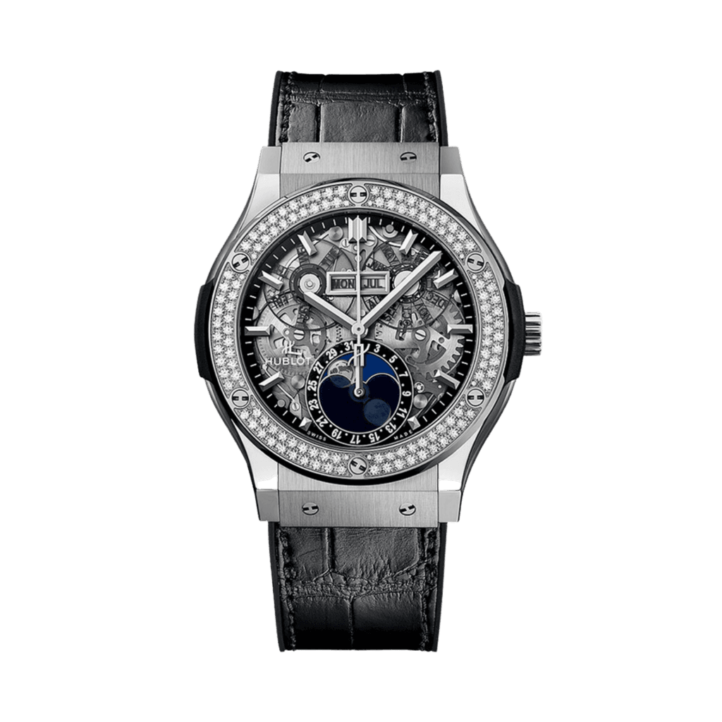 Hublot Classic Fusion Aerofusion Moonphase Titanium Diamonds 45mm - 517.NX.0170.LR.1104 - #1