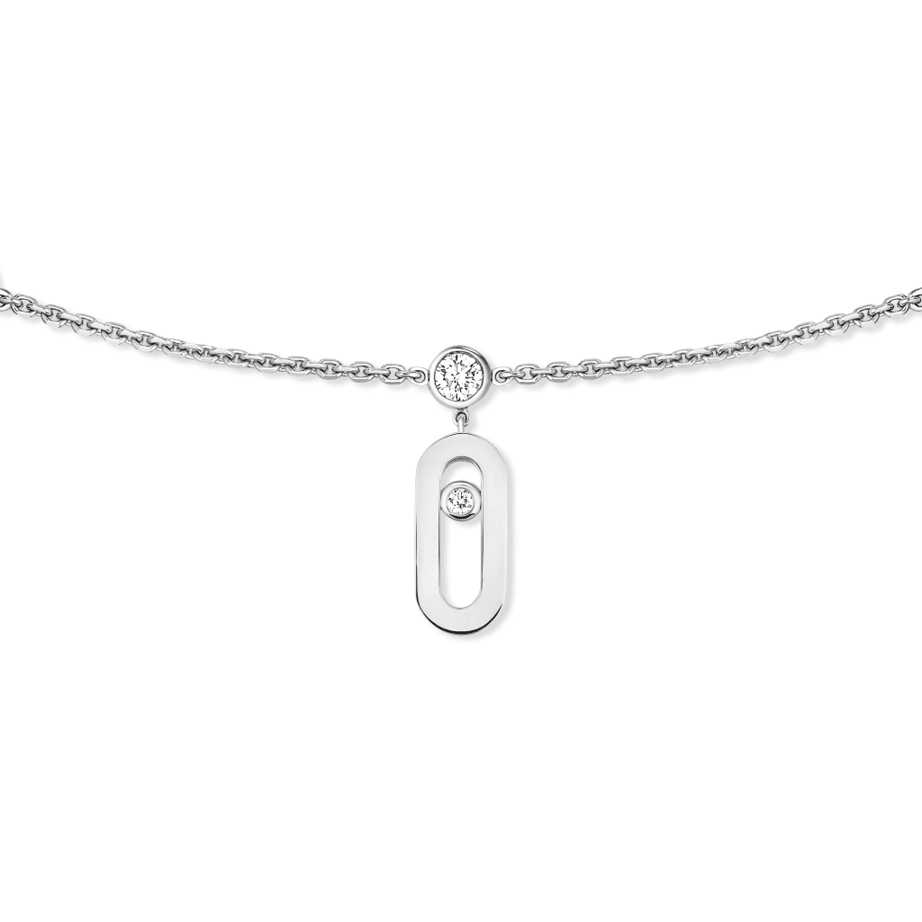 Messika Move Uno collier witgoud met diamant - 14588-WG - #2