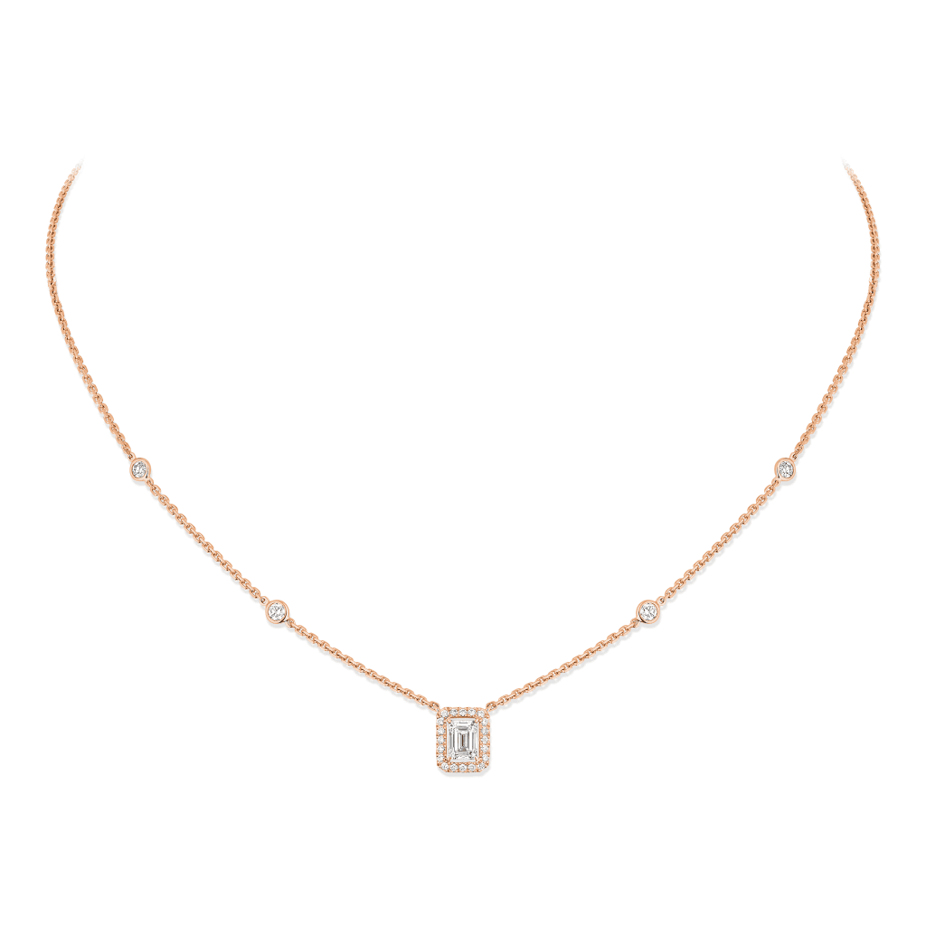 Messika Joy collier roodgoud met diamant - 15088-PG - #1