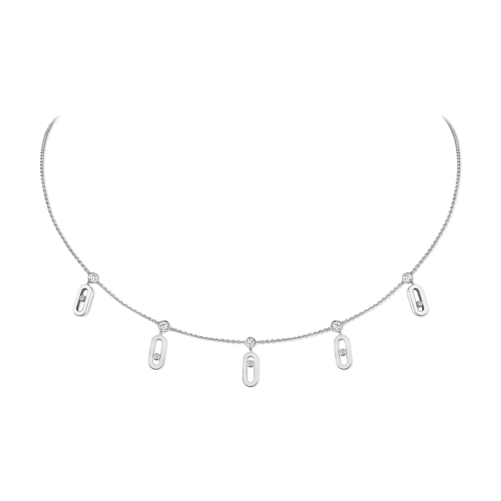 Messika Move Uno collier witgoud met diamant - 14588-WG - #1