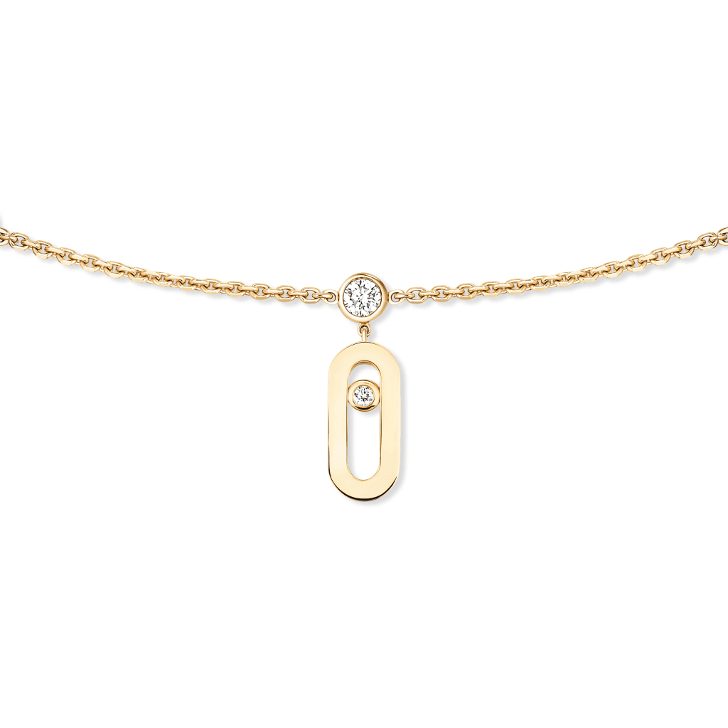 Messika Move Uno collier geelgoud met diamant - 14588-YG - #2