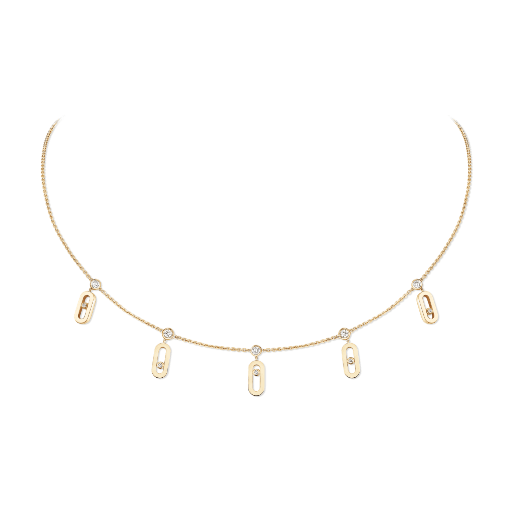 Messika Move Uno collier geelgoud met diamant - 14588-YG - #1