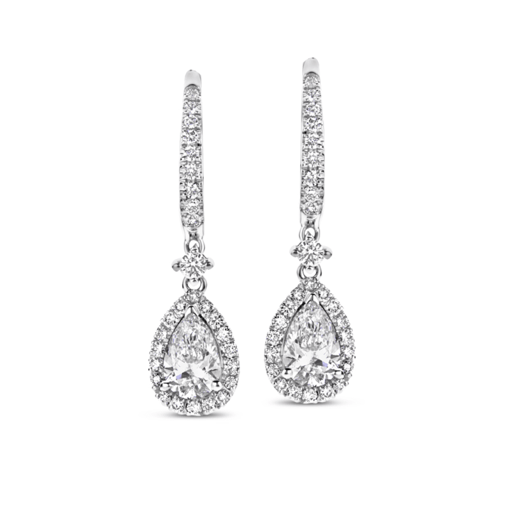 Schaap en Citroen Diamonds oorsieraad witgoud met diamant - #1