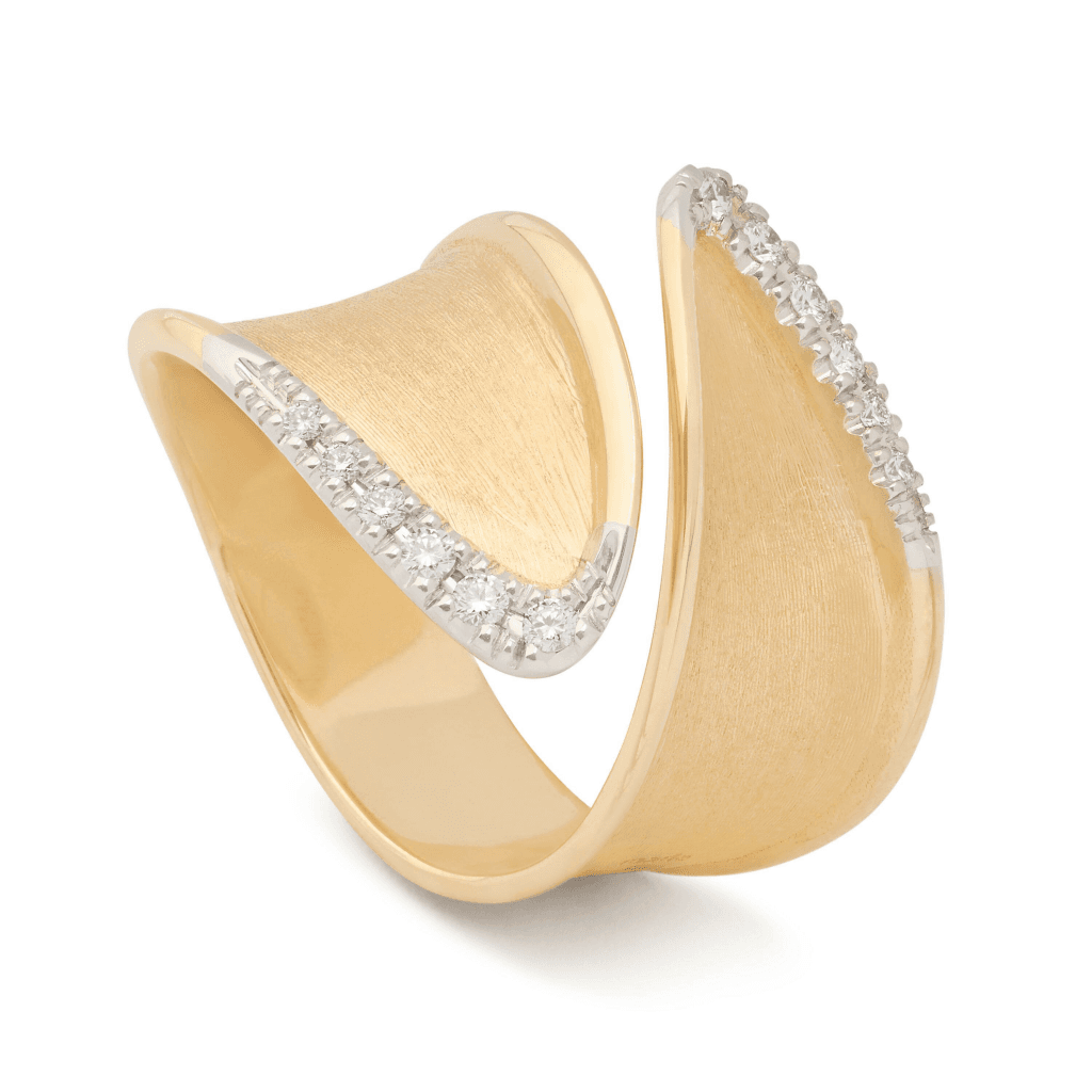 Marco Bicego Lunaria Twist ring geelgoud met diamant - AB661-B - #2