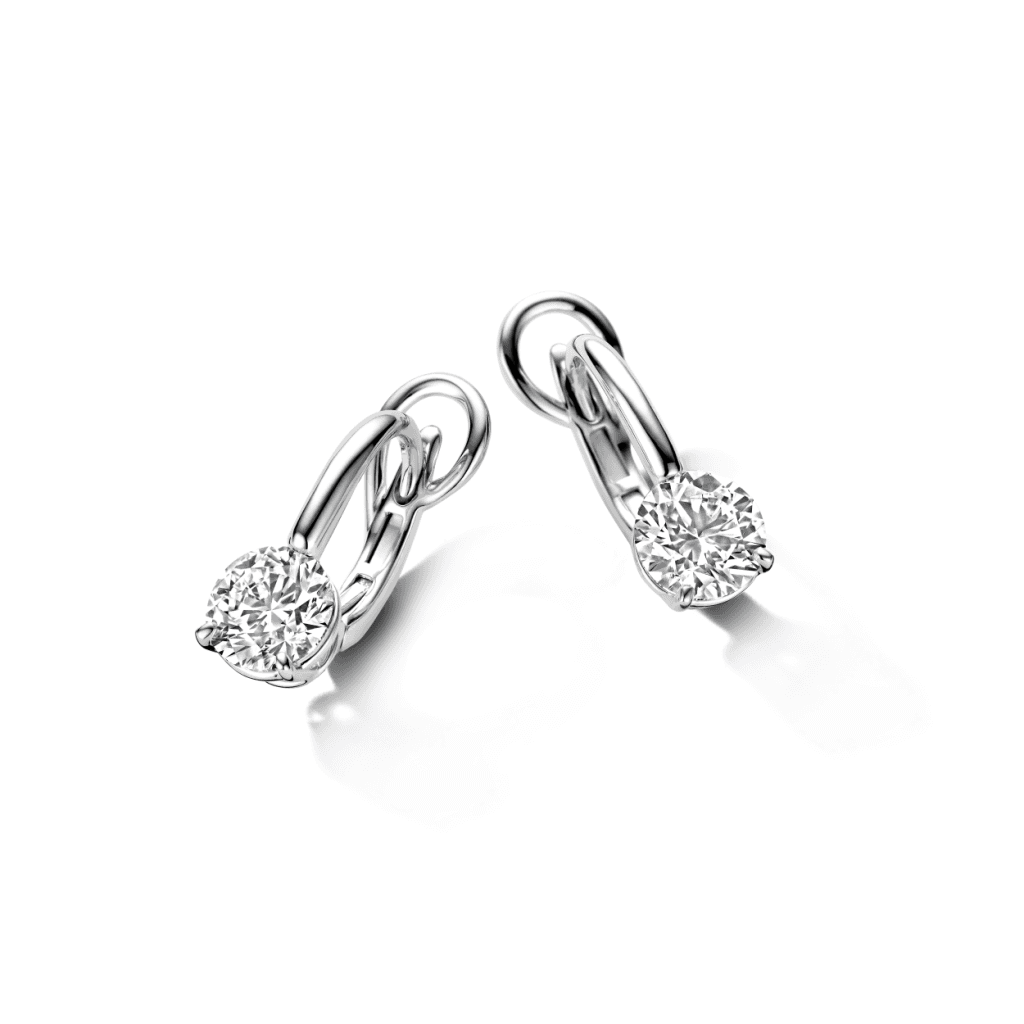 Schaap en Citroen Diamonds oorsieraad witgoud met diamant - #2