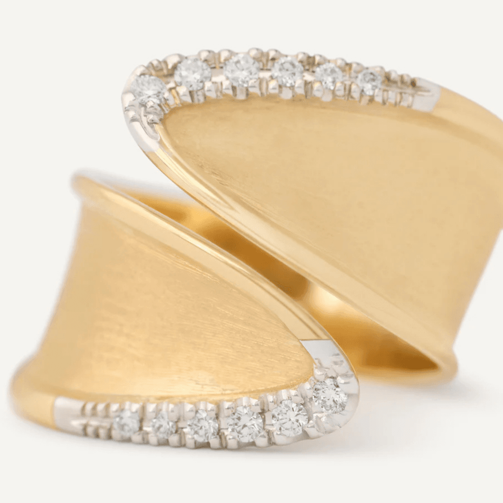 Marco Bicego Lunaria Twist ring geelgoud met diamant - AB661-B - #3