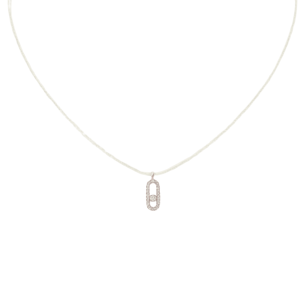 Messika CARE(S) collier roodgoud met diamant - 14104-PG - #1