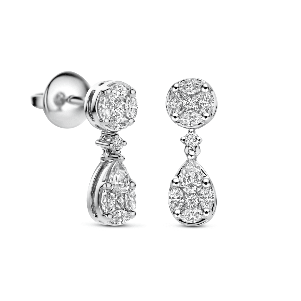 Schaap en Citroen Diamonds oorsieraad witgoud met diamant - #1