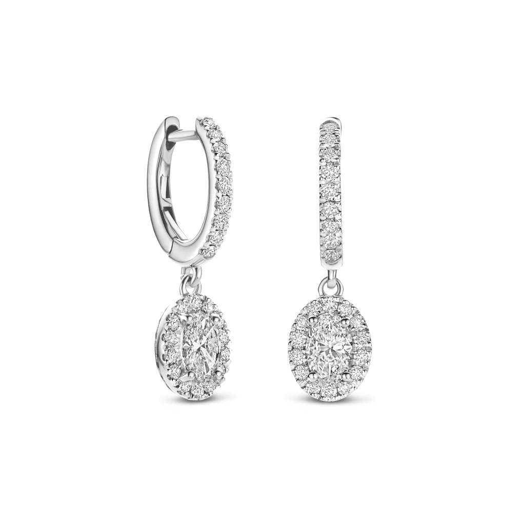 Schaap en Citroen Diamonds oorsieraad witgoud met diamant - #1