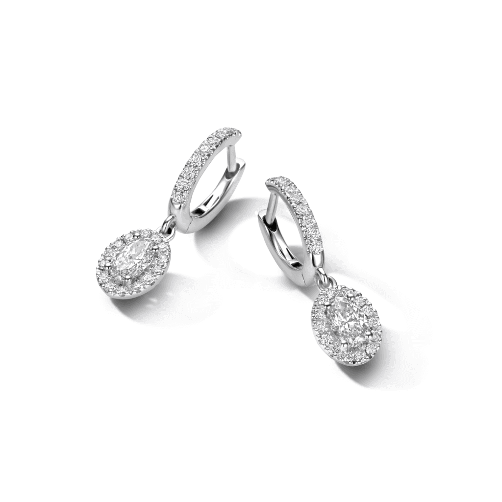 Schaap en Citroen Diamonds oorsieraad witgoud met diamant - #2